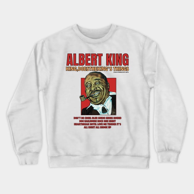 Albert King Tribute Crewneck Sweatshirt by Faeyza Creative Design